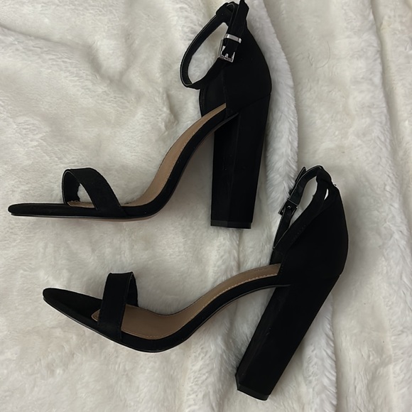 ASOS Black Suede Block Heel - NEVER WORN - Picture 1 of 6